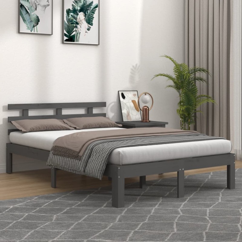 Giroletto Grigio in Legno Massello 140x190 cm Giroletto Grigio in Legno Massello 140x190 cm
