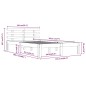 Giroletto Bianco in Legno Massello 150x200 cm 5FT King Size