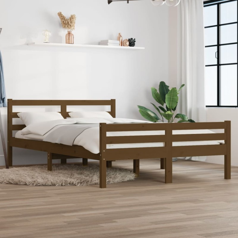 Giroletto Miele in Legno Massello 135x190 cm 4FT6 Double Giroletto Miele in Legno Massello 135x190 cm 4FT6 Double
