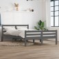 Giroletto Grigio in Legno Massello 120x190cm 4FT Small Double Giroletto Grigio in Legno Massello 120x190cm 4FT Small Double