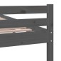 Giroletto Grigio in Legno Massello 120x190cm 4FT Small Double Giroletto Grigio in Legno Massello 120x190cm 4FT Small Double