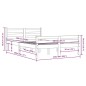 Giroletto Grigio in Legno Massello 120x190cm 4FT Small Double Giroletto Grigio in Legno Massello 120x190cm 4FT Small Double