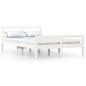 Giroletto Bianco in Legno Massello 150x200 cm 5FT King Size Giroletto Bianco in Legno Massello 150x200 cm 5FT King Size