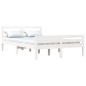 Giroletto Bianco in Legno Massello 150x200 cm 5FT King Size Giroletto Bianco in Legno Massello 150x200 cm 5FT King Size