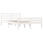 Giroletto Bianco in Legno Massello 150x200 cm 5FT King Size Giroletto Bianco in Legno Massello 150x200 cm 5FT King Size