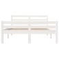 Giroletto Bianco in Legno Massello 150x200 cm 5FT King Size Giroletto Bianco in Legno Massello 150x200 cm 5FT King Size