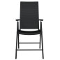 Set Mobili da Pranzo per Giardino 5 pz Nero