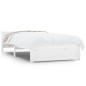 Giroletto Bianco in Legno Massello 75x190 cm 2FT6 Small Single Giroletto Bianco in Legno Massello 75x190 cm 2FT6 Small Single