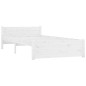 Giroletto Bianco in Legno Massello 75x190 cm 2FT6 Small Single Giroletto Bianco in Legno Massello 75x190 cm 2FT6 Small Single