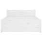 Giroletto Bianco in Legno Massello 75x190 cm 2FT6 Small Single Giroletto Bianco in Legno Massello 75x190 cm 2FT6 Small Single