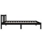 Giroletto Nero in Legno Massello 75x190 cm 2FT6 Small Single Giroletto Nero in Legno Massello 75x190 cm 2FT6 Small Single