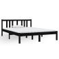 Giroletto Nero Legno Massello 135x190 cm 4FT6 Doppio