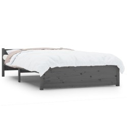 Giroletto Grigio in Legno Massello 135x190 cm 4FT6 Double