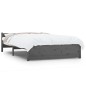Giroletto Grigio in Legno Massello 135x190 cm 4FT6 Double Giroletto Grigio in Legno Massello 135x190 cm 4FT6 Double
