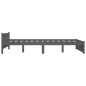 Giroletto Grigio in Legno Massello 135x190 cm 4FT6 Double Giroletto Grigio in Legno Massello 135x190 cm 4FT6 Double