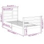 vidaXL Giroletto senza Materasso Ambra Legno Massello Pino 90x200 cm vidaXL Giroletto senza Materasso Ambra Legno Massello Pino 90x200 cm