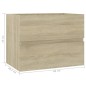 Mobile Sottolavabo Rovere Sonoma 60x38,5x45 cm in Truciolato Mobile Sottolavabo Rovere Sonoma 60x38,5x45 cm in Truciolato