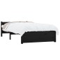 Giroletto Nero in Legno Massello 75x190 cm 2FT6 Piccolo Singolo Giroletto Nero in Legno Massello 75x190 cm 2FT6 Piccolo Singolo