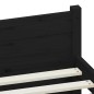 Giroletto Nero in Legno Massello 75x190 cm 2FT6 Piccolo Singolo Giroletto Nero in Legno Massello 75x190 cm 2FT6 Piccolo Singolo