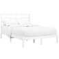 Giroletto Bianco in Legno Massello 135x190 cm 4FT6 Double