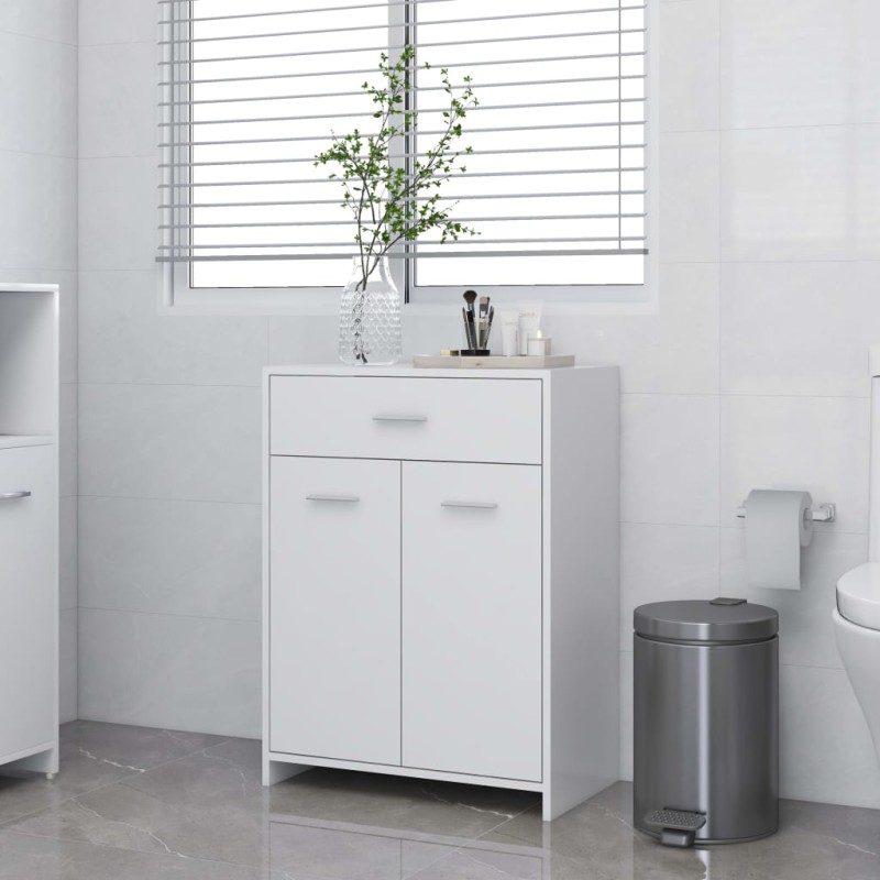 Armadio da Bagno Bianco 60x33x80 cm in Legno Multistrato Armadio da Bagno Bianco 60x33x80 cm in Legno Multistrato