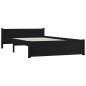 Giroletto Nero in Legno Massello 120x190 cm 4FT Small Double