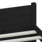 Giroletto Nero in Legno Massello 120x190 cm 4FT Small Double