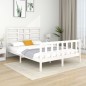 Giroletto Bianco in Legno Massello 120x190 cm 4FT Small Double Giroletto Bianco in Legno Massello 120x190 cm 4FT Small Double