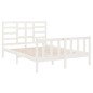 Giroletto Bianco in Legno Massello 120x190 cm 4FT Small Double Giroletto Bianco in Legno Massello 120x190 cm 4FT Small Double