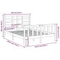 Giroletto Bianco in Legno Massello 120x190 cm 4FT Small Double Giroletto Bianco in Legno Massello 120x190 cm 4FT Small Double