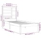 Giroletto Bianco in Legno Massello 90x200 cm Giroletto Bianco in Legno Massello 90x200 cm
