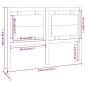 Testiera per Letto 145,5x4x100 cm in Legno Massello di Pino Testiera per Letto 145,5x4x100 cm in Legno Massello di Pino