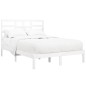 Giroletto Bianco in Legno Massello 150x200 cm 5FT King Size Giroletto Bianco in Legno Massello 150x200 cm 5FT King Size