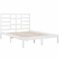 Giroletto Bianco in Legno Massello 150x200 cm 5FT King Size Giroletto Bianco in Legno Massello 150x200 cm 5FT King Size