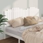 Testiera per Letto Bianca 206x4x100cm in Legno Massello di Pino