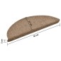 Tappetini Adesivi per Scale 5 pz Crema 56x17x3 cm Agugliati Tappetini Adesivi per Scale 5 pz Crema 56x17x3 cm Agugliati