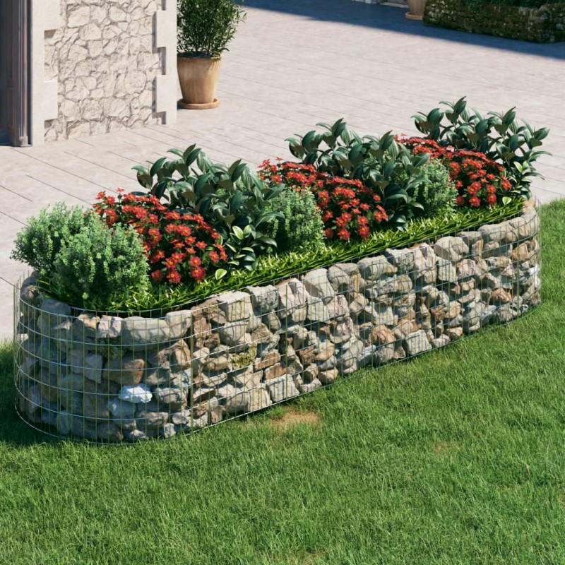 Gabbione con Letto Rialzato in Ferro Zincato 300x100x50 cm Gabbione con Letto Rialzato in Ferro Zincato 300x100x50 cm
