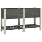 Fioriera Rialzata Giardino con Ripiano 150x50x90 cm WPC Grigio Fioriera Rialzata Giardino con Ripiano 150x50x90 cm WPC Grigio