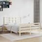 vidaXL Giroletto senza Materasso Ambrato in Legno Massello 120x200 cm