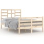 vidaXL Giroletto senza Materasso Ambrato in Legno Massello 120x200 cm