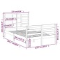 vidaXL Giroletto senza Materasso Ambrato in Legno Massello 120x200 cm