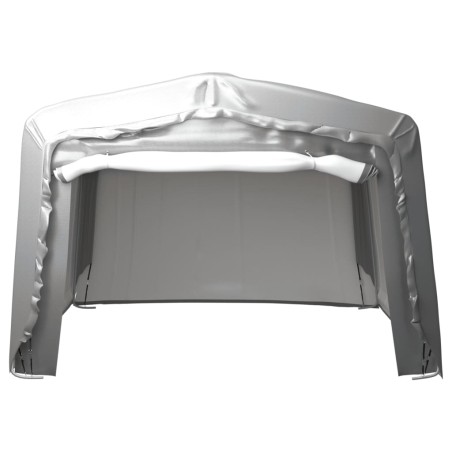 vidaXL Tenda Capannone 370x370 cm Grigio Acciaio