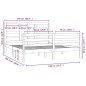 Giroletto Bianco in Legno Massello 160x200 cm Giroletto Bianco in Legno Massello 160x200 cm