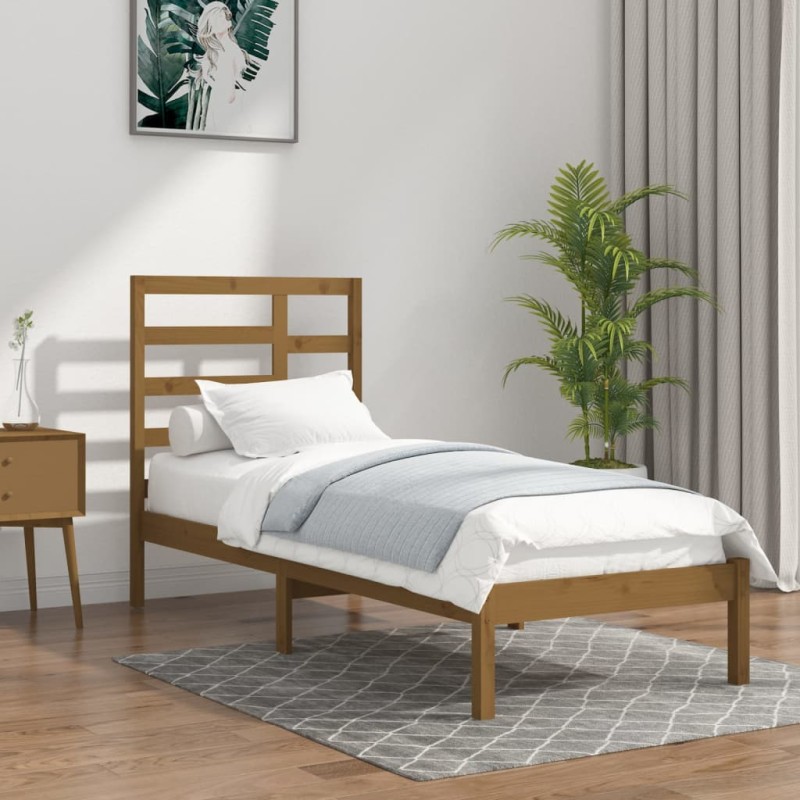 Giroletto Miele in Legno Massello 75x190 cm 2FT6 Small Single Giroletto Miele in Legno Massello 75x190 cm 2FT6 Small Single