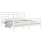 vidaXL Giroletto Bianco in Legno Massello 200x200 cm vidaXL Giroletto Bianco in Legno Massello 200x200 cm