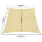 Vela Parasole 160 g/m² Beige 3/4x3 m in HDPE Vela Parasole 160 g/m² Beige 3/4x3 m in HDPE