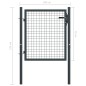Cancello per Giardino in Acciaio Zincato 100x125 cm Grigio Cancello per Giardino in Acciaio Zincato 100x125 cm Grigio