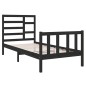 Giroletto Nero in Legno Massello 75x190 cm 2FT6 Small Single Giroletto Nero in Legno Massello 75x190 cm 2FT6 Small Single