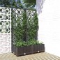Fioriera da Giardino con Graticcio Nero 80x40x121,5 cm in PP Fioriera da Giardino con Graticcio Nero 80x40x121,5 cm in PP