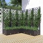 Fioriera da Giardino con Graticcio Nero 120x120x121,5 cm in PP Fioriera da Giardino con Graticcio Nero 120x120x121,5 cm in PP